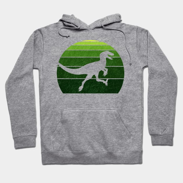 Raptor Retro Dino Shirt Gift Hoodie by FalconArt